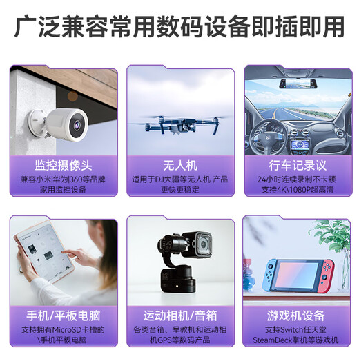 忆捷（EAGET）128GB TF（MicroSD）存储卡 A1 U3 V30 C10 行车记录仪&适用小米监控摄像头内存卡 高速耐用