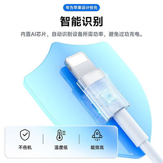 Chijie Apple data cable PD fast charging 20/30/35/40/45W suitable for iPhone16/15/14/13/12/11 promaxtype-c charging cable set ipad17 Apple PD fast charging cable 40W -1 meter