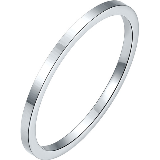 Saturday Fu PT950 platinum ring women's simple plain ring birthday gift B018507 No. 13, about 1.42g