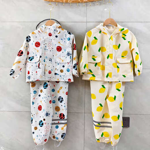 Children's raincoat kindergarten 36 years old 2024 split children's raincoat male and female baby waterproof overalls raincoat small Cherry S