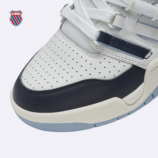 Kswiss [Gleicher Stil in der Show] Freizeitschuhe für Männer und Frauen Frühlingspaar lässig Fashion Slam Schuhe 9275-US 107 Wimbledon White/Navy/Sky Blue 42