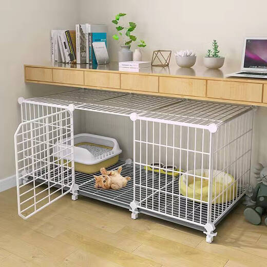 Shantou Lincun cat cage with toilet villa oversized free space indoor empty cage cattery home three-story small large single-story 1053535 hot-selling model basic model upgraded door buckle + cage