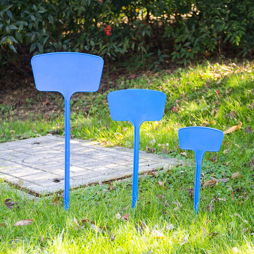 Benxinnong big brand gardening ground card can write plant label ground card succulent label identification card plastic card 100 small three-dimensional 36cm blue