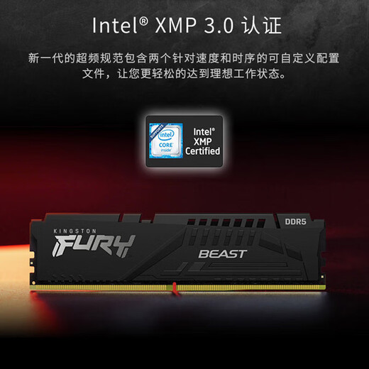 Kingston FURY 5th Generation 16GB DDR5 5200/5600 Desktop Memory Beast Beast Series Hacker God Bar Suitable for Black Myth Wukong Running Memory FRUY DDR5 5600MHZ Desktop Memory (Black) 32GB 2 (2*16G) 2 16G