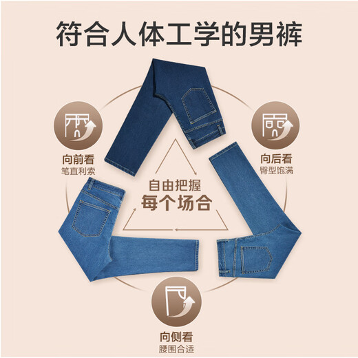 JD.com hizo jeans pantalones para hombres el algodón de algodón de algodón transpirable pantalones casuales pantalones de negocios zhonglan 31