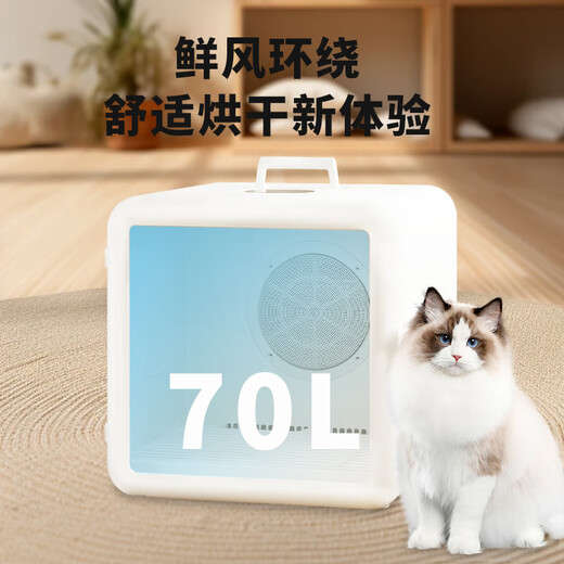 Chongzhidi Caja de secado inteligente para mascotas a temperatura constante Secador de baño para perros y gatos Secador de pelo para mascotas Soplado de agua Artefacto de secado Hogar 70L Modelo estándar 1200w Salida de aire inferior