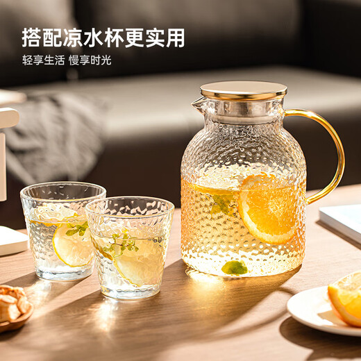 Yipot tea cold kettle cold water kettle high temperature resistant thickened explosion-proof cold water cup high borosilicate glass household large flower fruit tea kettle