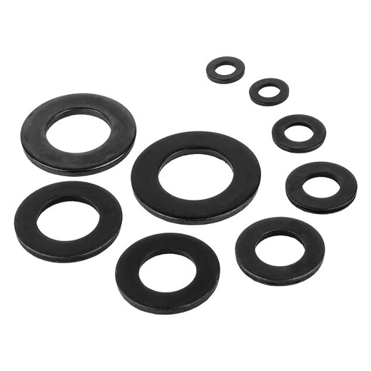 Creaby black grade 12 flat washer enlarged and thickened screw washer metal round meson thin grade 12 black M12*24*2.5 (20 pcs)