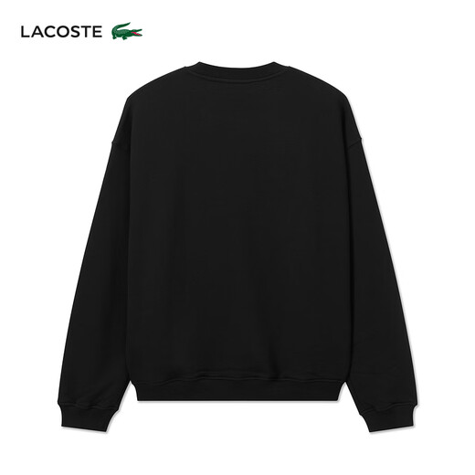 Lacoste French Crocodile Herrenkleidung losen Stil Baumwolle Runde Nackenpullover Sportpullover SH3878 031/Schwarz L 5