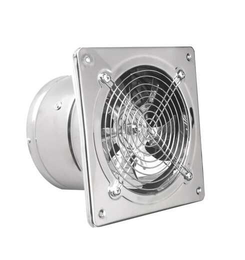 Gujia large suction stainless steel exhaust fan bathroom kitchen fume toilet indoor window ventilation fan white 8 inch opening 200mm