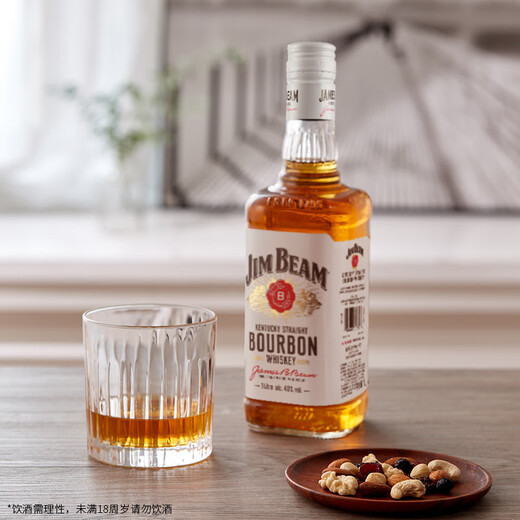 金宾（Jim Beam）白占边调和型375ml波本美国肯塔基州 威士忌洋酒新老包随机发