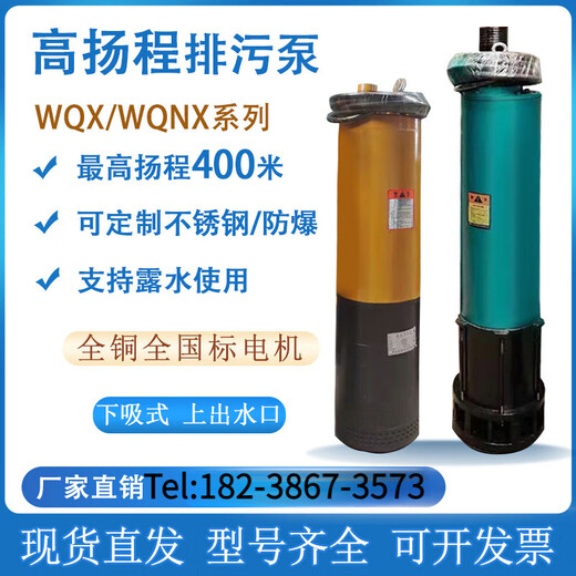 XMSJWQN High Heft Metroversible Abwasserpumpe Tiefe Brunnenpumpe Mehrstufige Abwasserpumpe WQX 100-Meter-Kopf-Explosions-Mine-Pumpe WQX15807 Punkte 5 kW15 Tonnen