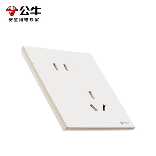 Taureau (taureau) interrupteur de détection cutanée ultra-mince Matte Panneau de douille 86 Type USB Five-trous Air Climage Socket Cream Style G57 M Velvet Blanc [Five-trous 10A Sinsi
