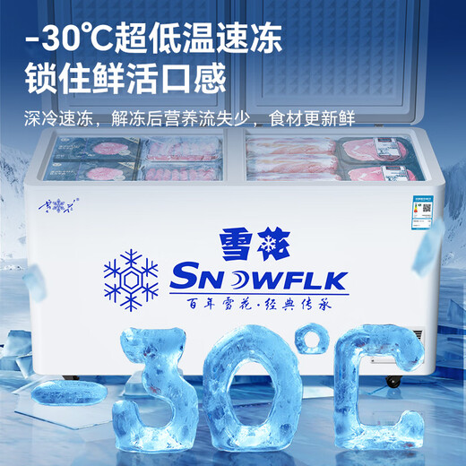 Copo de nieve (Snowflk) Freezer Hogar comercial Gran capacidad Gran capacidad Refrigerador horizontal Temperatura dual Dos temperatura Refrigeración Gabinete Subsidio del gobierno Subsidio Nacional 20% [1048 Pantalla digital] Temperatura individual | 700L