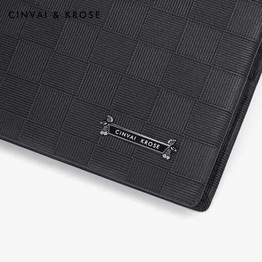 CinvaiKrose wallet men's short style new first-layer genuine leather multi-card slot cowhide wallet birthday gift for boyfriend black