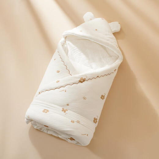 Rhinesen baby quilt, pure cotton delivery room quilt, autumn and winter thickened swaddle, windproof newborn baby blanket, Xiaohuaer (thickened autumn and winter quilt) 90*90cm (thickened version)