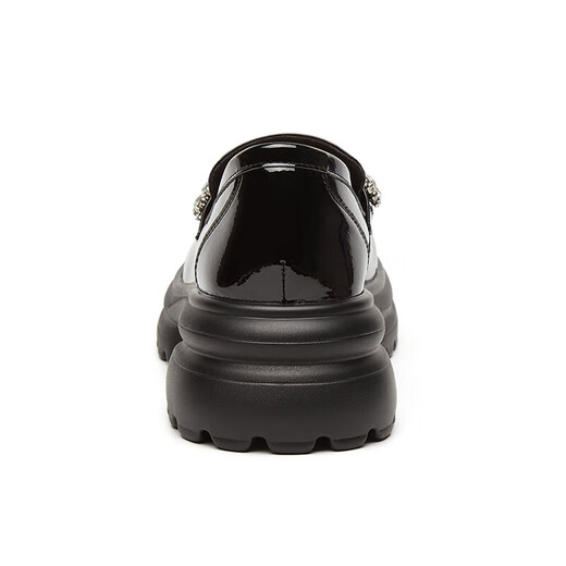 Rich bird loafers women's casual British style thick sole sponge cake single shoes women's shoes FN0235/1049 black 39