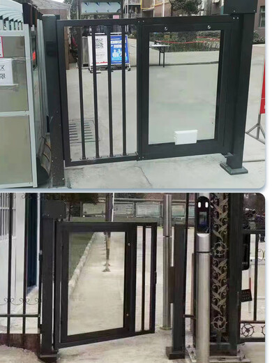 人行通道广告门全自动侧小门小区人脸识别刷卡门禁系统电动栅栏门 广告小门