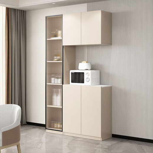Fatepa 2025 new light luxury sideboard wine cabinet high cabinet modern simple living room wall kitchen cupboard storage cabinet solid wood multi-layer board package installation 140 sideboard with stone slab hanging cabinet