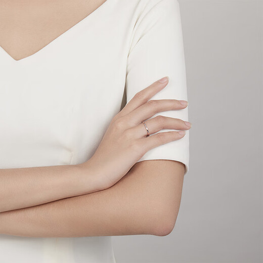 Saturday Fu PT950 platinum ring women's simple plain ring birthday gift B018507 No. 13, about 1.42g