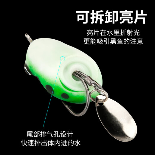 Comaire Thumb Thunder Frog Set Long-range Casting False Bait Sequin Blackened Fishing Bait Bionic Blackfish Special Killing Lua False Bait Fishing Gear Set