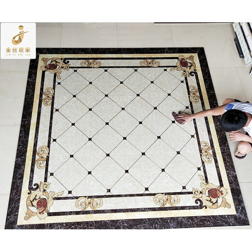 Microcrystal puzzle ceramic tiles European style living room floor parquet floor tiles 800x800 dining hall water knife parquet floor center tiles 1 1200X300010 set