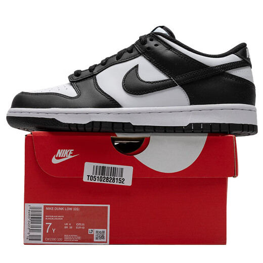Nike (NIKE) casual shoes for women 2025 Autumn Dunk Low trendy low top cushioning breathable comfortable and lightweight versatile sports shoes CW1590-100/Dunk/black and white/mainly recommended 36.5