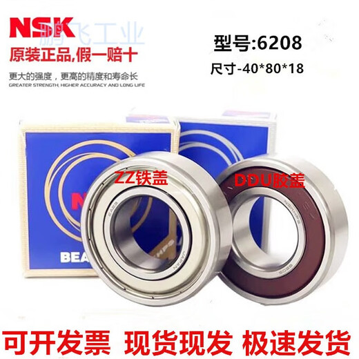 日本NSK深沟球轴承6200 6201 6202 6203 6204  6205 6206ZZ DD 6208ZZ铁封尺寸40*80*18