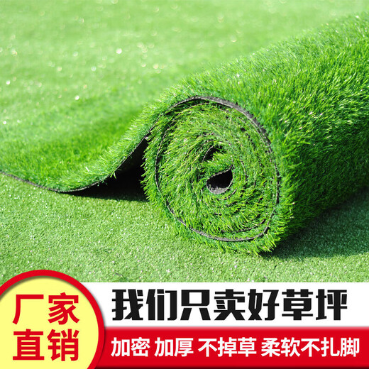 Qingya simulated lawn carpet, artificial artificial green balcony paving, outdoor kindergarten plastic insulation fake turf decoration 10mm engineering encrypted grass (price is 1 square meter)