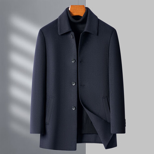 AEMAPE high-end brand double-sided wool wool coat for men in winter 2024 new casual business lapel woolen coat for men gray 3XL 190 suggestions 170-185Jin [Jin equals 0.5 kg]