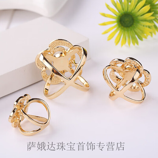 KERLA embellished coat belt with knotted buckle silk scarf buckle elegant rose small square scarf multi-functional large golden rose three-piece set