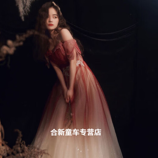 崎腊礼服女宴会晚礼服高档小个子高级新款连衣裙轻奢高端裙长款优雅气 图片色 S