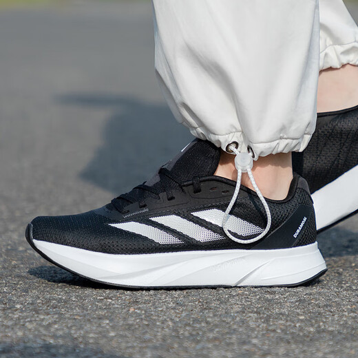 
Adidas men's shoes 2025 autumn new low-top trendy cushioning sneakers lightweight casual breathable running shoes ID9849/black and white/LIGHTMOTION technology 41