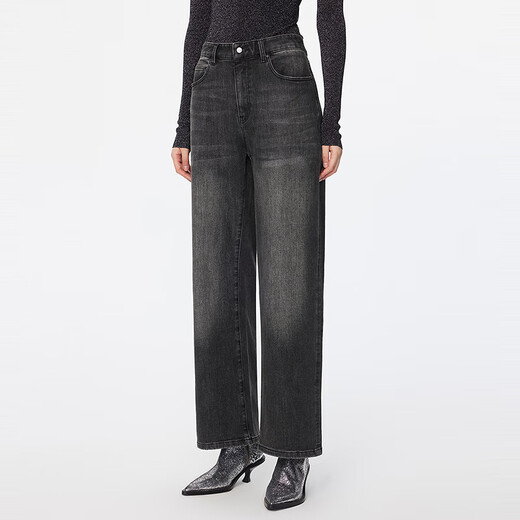 
Jiangnan Buyi (JNBY) [same style in the mall] 24 new winter casual jeans with velvet inside 5OAE13240 998/denim dark gray XS