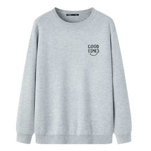 Eeek Trendy Pulhever Sweater para niños Séter de manga larga 2025 Autumn Fashion Teenagers para hombres Simple Top My303 Gray XL