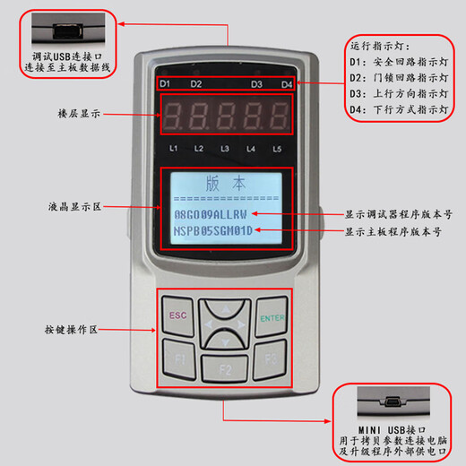 Server elevator universal debugger AS380 second generation handheld operator elevator accessories Guangri Agreement