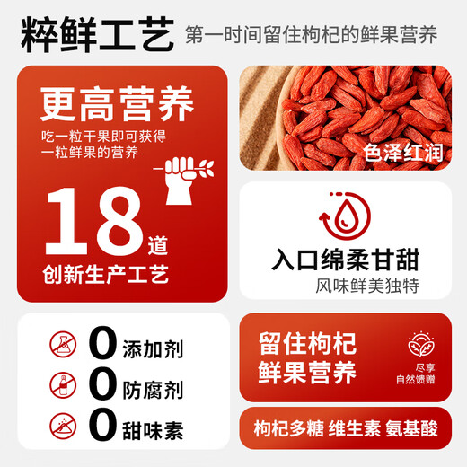 Qiliyuanhong wolfberry, a special grade, Ningxia Zhongning wolfberry small canned tea, moisture-proof men's nourishing and health tea