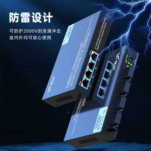 Huigu fiber optic transceiver 100 Gigabit Gigabit 100 Gigabit Optoelectronic converter Telecommunications grade HG800-GE-844GS-20B (table) SC interface