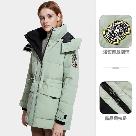 Veste de chameau extérieur vers le bas en milieu de longueur pour femmes épaissies de la femme épaissie du vent et des vêtements de travail à eau manteau chaud
