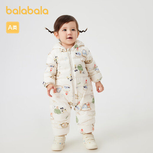Balabala baby light down jacket baby boy and girl jumpsuit winter 2025 style cute and fashionable 208425120205