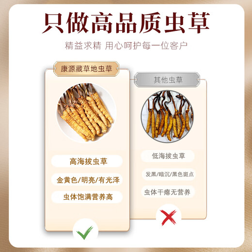 康源藏草地高档送礼品长辈同事岳父母高档冬虫夏草虫草礼盒装干货滋补品 冬虫夏草3根一克【50克礼盒装】
