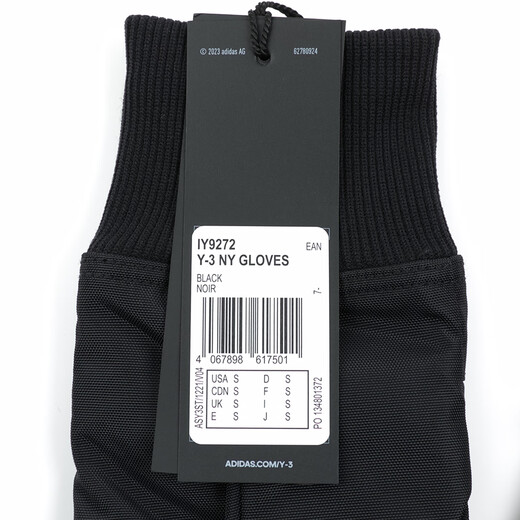 Y-3/Y3 Menores de moda y versátiles al aire libre y marca de moda casual Guantes calientes IY9272 Black IY9272 M