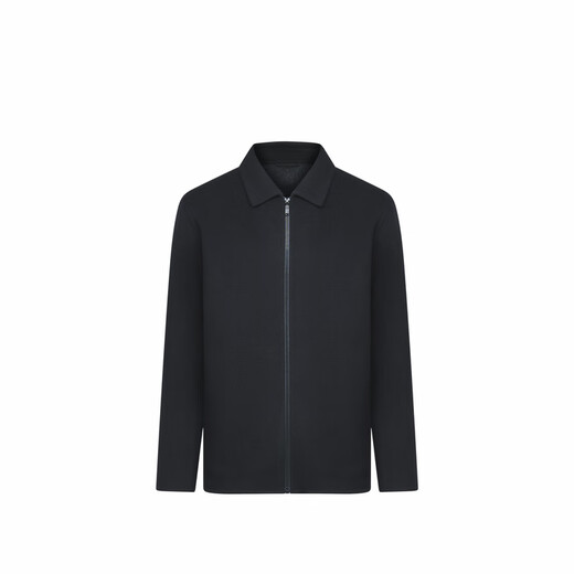 Biyinlefen high-quality double-sided wool autumn and winter men's casual tops, soft, warm and capable lapel wool coat 07 black M