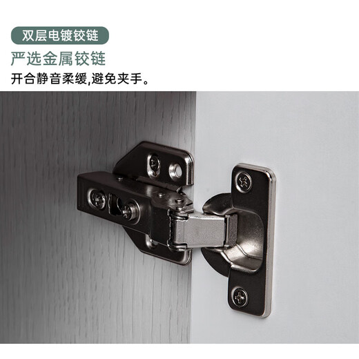 红苹果衣柜卧室现代简约家用2/3门小户型收纳衣橱组装大衣柜子R9224 【0.8米】棕橡丨二门衣柜
