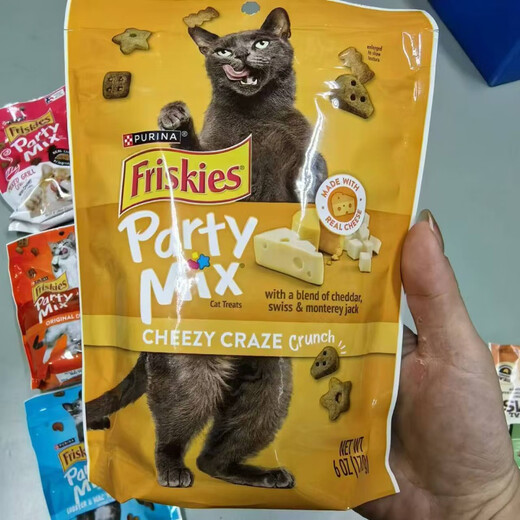 PURINA Hong Kong Purchase American Purina Friskies Joy PURINA Cat Snacks Pet Biscuits Teeth Cleaner Triple Cheese Fish Flavor 170g (yellow) 1 pack