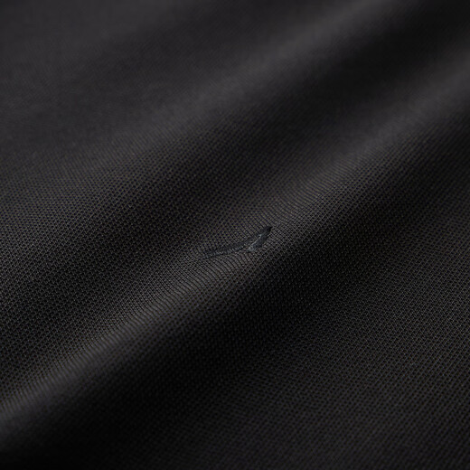 Qipai polo shirt men's short-sleeved thin business casual lapel polo shirt 5A antibacterial/2A anti-mite 1JT70130 Black L