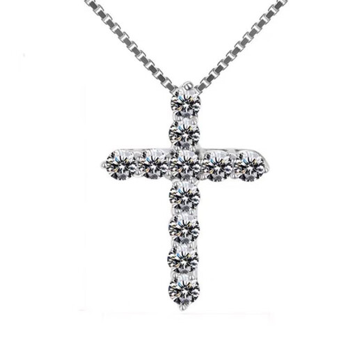 Tokishima platinum pendant men's PT950 platinum moissanite necklace pendant ten platinum cross small single pendant x D-E/pole LC/flawless under the mirror