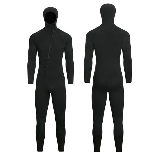 Gumuni cross-border 3MM one-piece wetsuit for men in the sea, cold-proof wetsuit, warm swimsuit, snorkeling paddleboard surfing, 3mm camouflage blue hooded 4XL