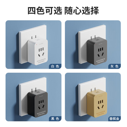 国际电工电动车充电保护器自动断电插座电瓶车防过充插座智能充电插座 插头款-充满自动断电【白色】
