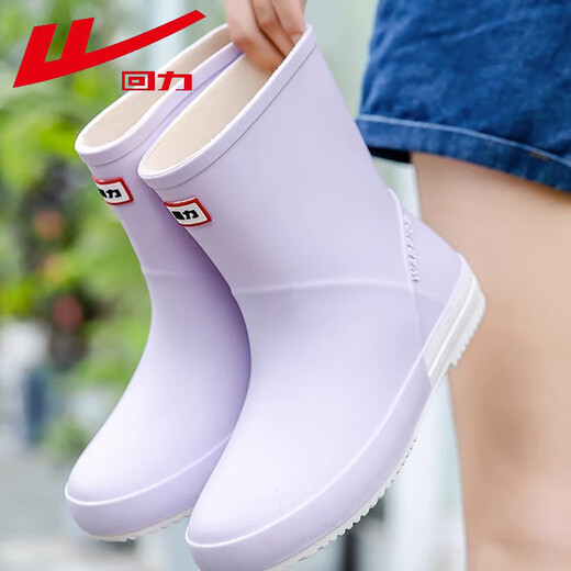 Huili Rain Boots для женщин моды взрослые женщины в середине труба.